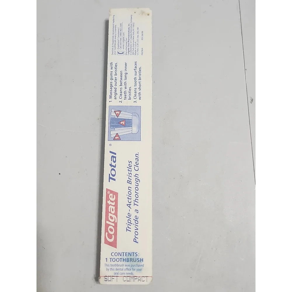 Colgate Total Triple Action Bristles Soft Compact Manual Toothbrush New NOS 2006